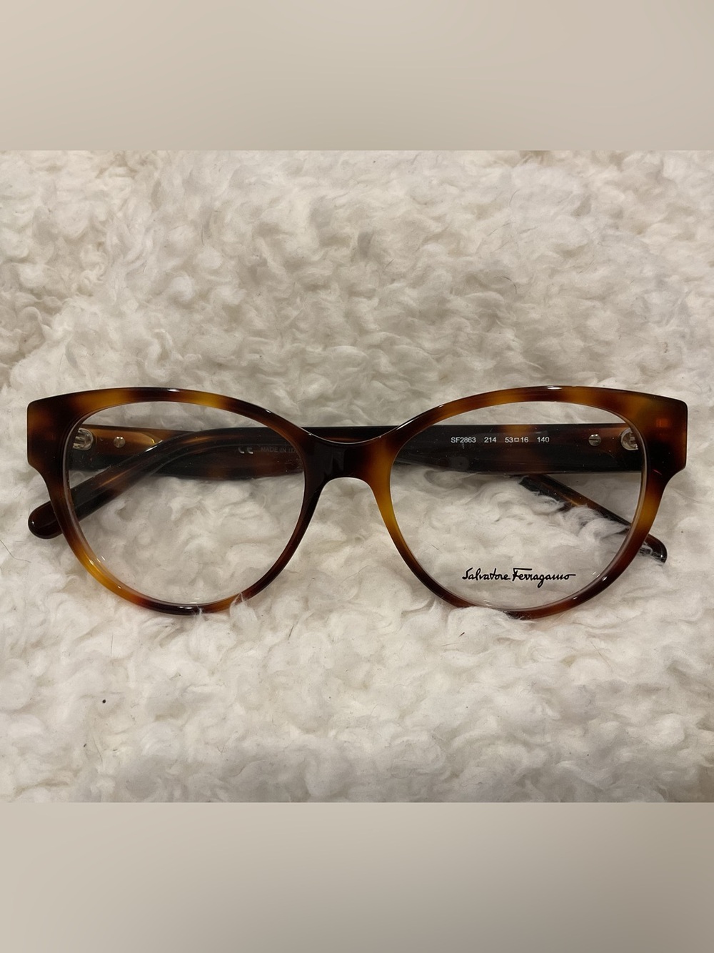 Salvatore Ferragamo Brown Glasses Cat-Eye Style